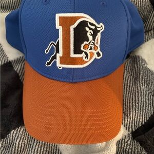 Blue and Orange Cap with Bull Logo